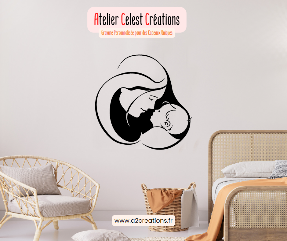 Décor Mural Maman bébé