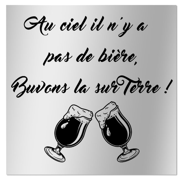 Infographie Au ciel il n'y a pas de bière, buvons la sur terre !